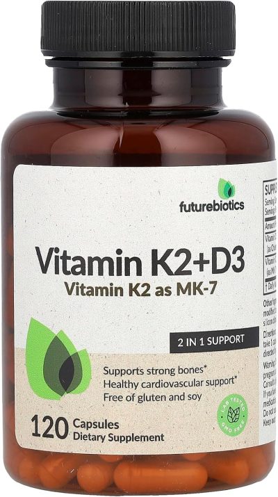 فيتامين K2 + D3 من فيوتشربيوتيكس 120 كبسولة