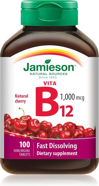 فيتامينات جاميسون B12 1000 ميكروجرام سريع الذوبان 100 قرص