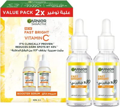 سيروم غارنييه فاست برايت 30× بخلاصة فيتامين C لمكافحة البقع الداكنة 30 مل
